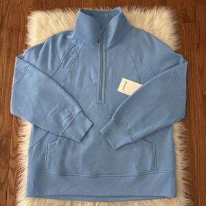 Lululemon Scuba Oversized Funnel-Neck Half Zip Long Aero Blue Women's M/L Cozy